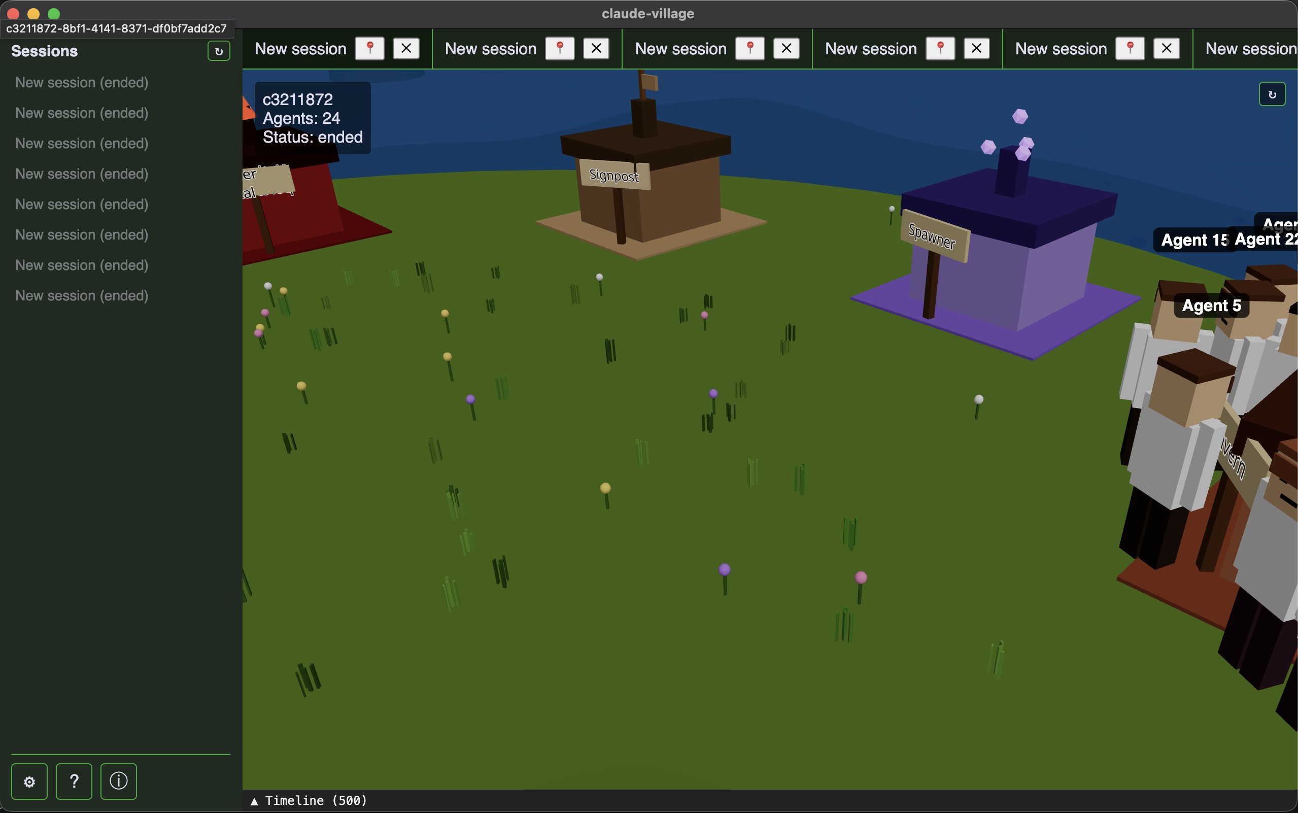 Grass and flowers on the island